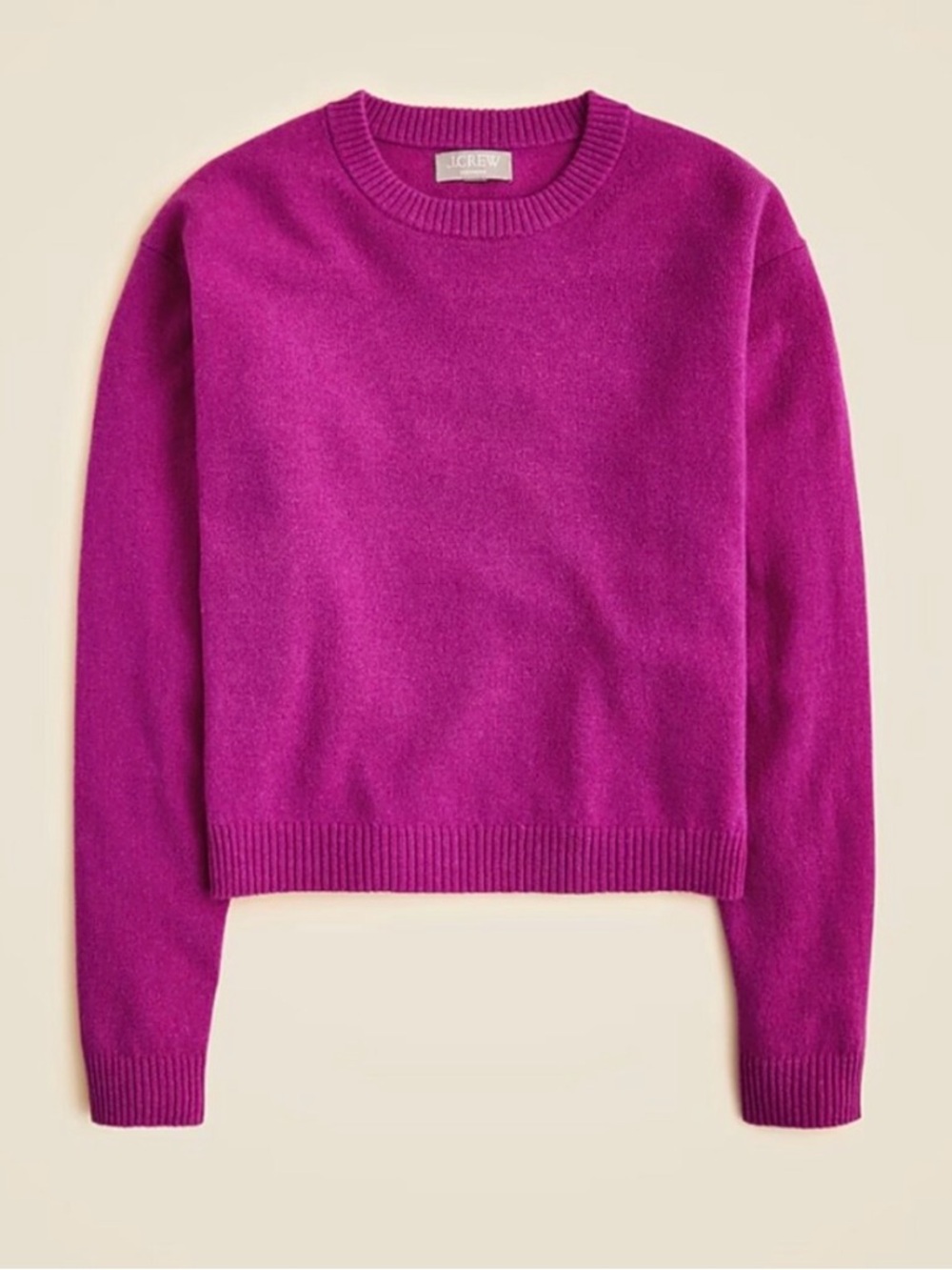 NWT! J. CREW Women's Perfect Cashmere Crewneck Heathered Bright Purple Size XL - Picture 14 of 14